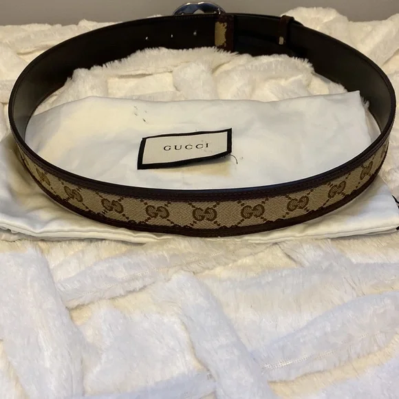 Gucci Supreme Canvas Double GG Belt With Dust Bag - Picture 11 of 17